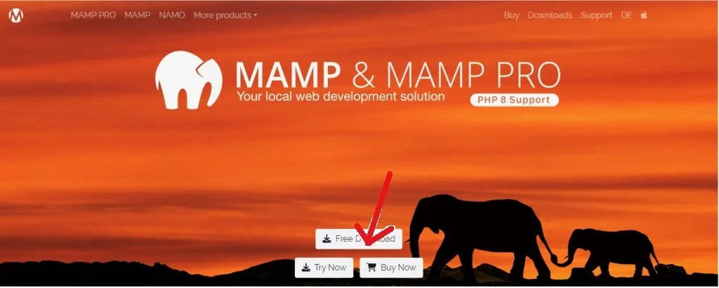 MAMP download page
