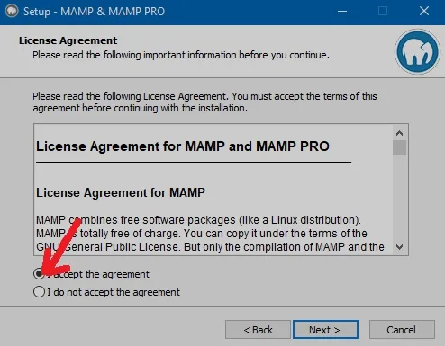 MAMP installation options