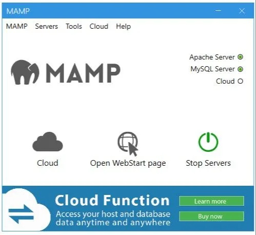 MAMP download page on Windows